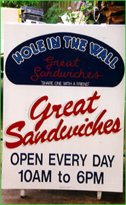 Hole in the Wall Sandwhiches Image